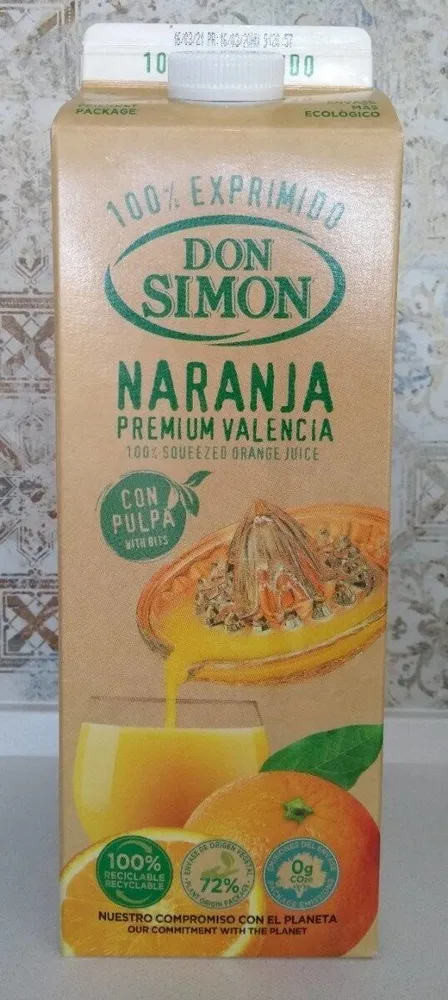 Don Simon Naranja Premium Valencia con pulpa 2L