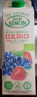 Ecológico de uva, fresa y arándano azul