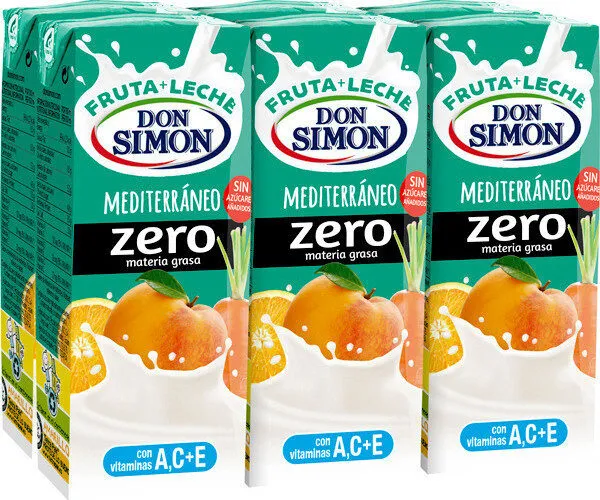 Mediterráneo zero materia grasa fruta   leche