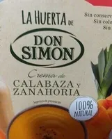 Crema de calabaza y zanahoria
