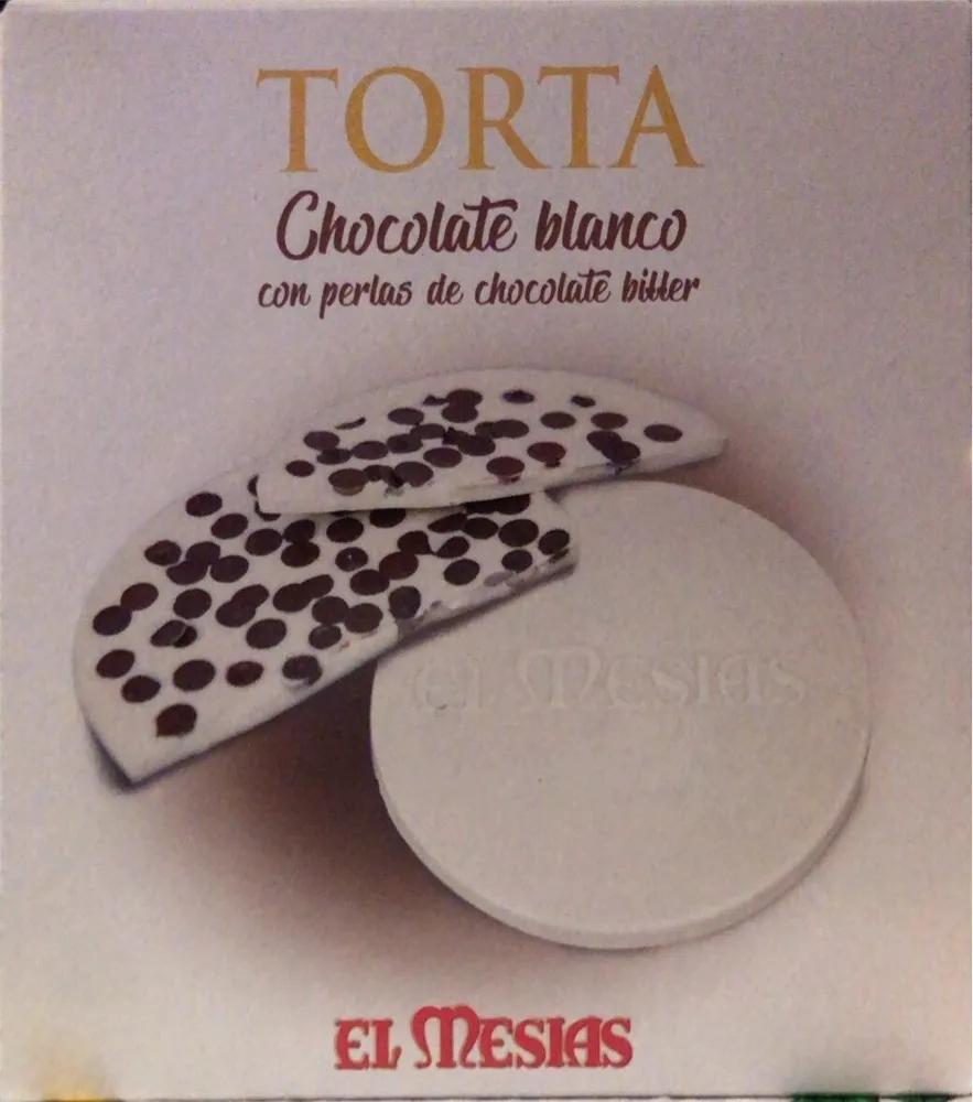 Torta chocolate blanco con perlas de chocolate bitter