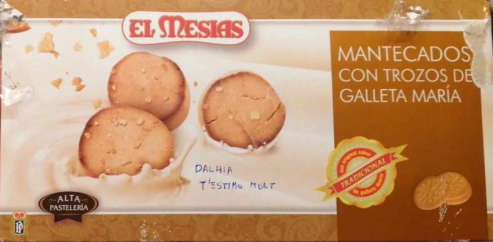 Mantecados con trozos de galleta María