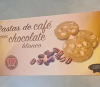 Pasta de café con chocolate blanco