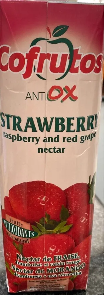 Nectar de fresa frambuesa y uva roja
