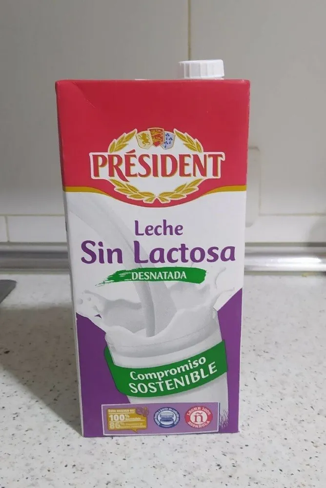 Leche desnatada sin lactosa