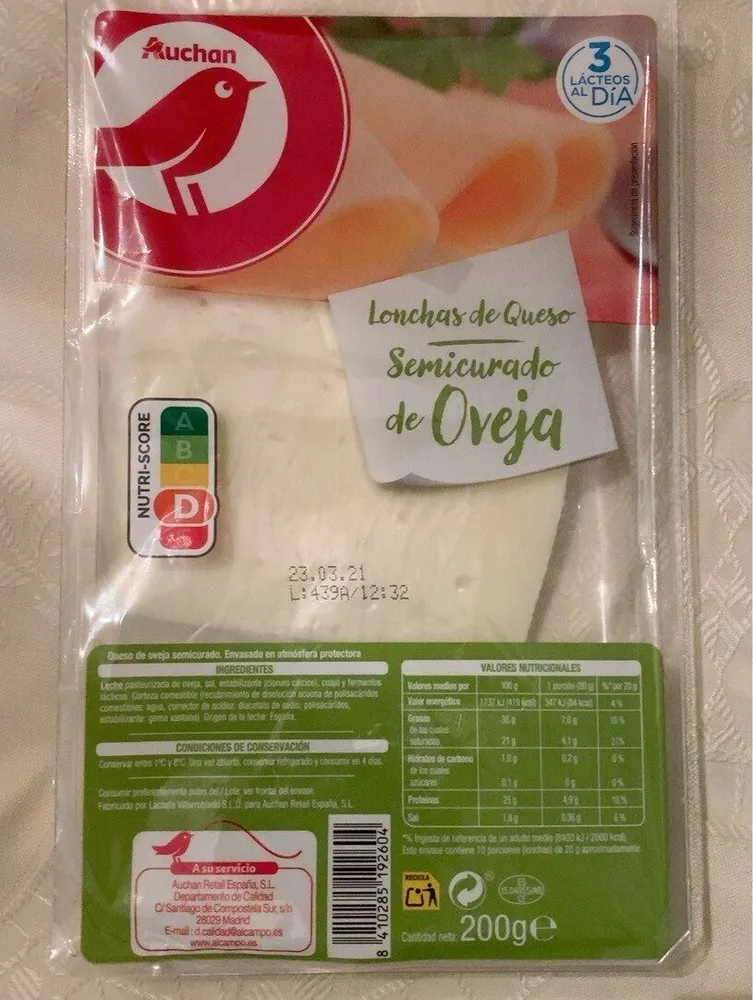 Lonchas de Quedo Semicurado