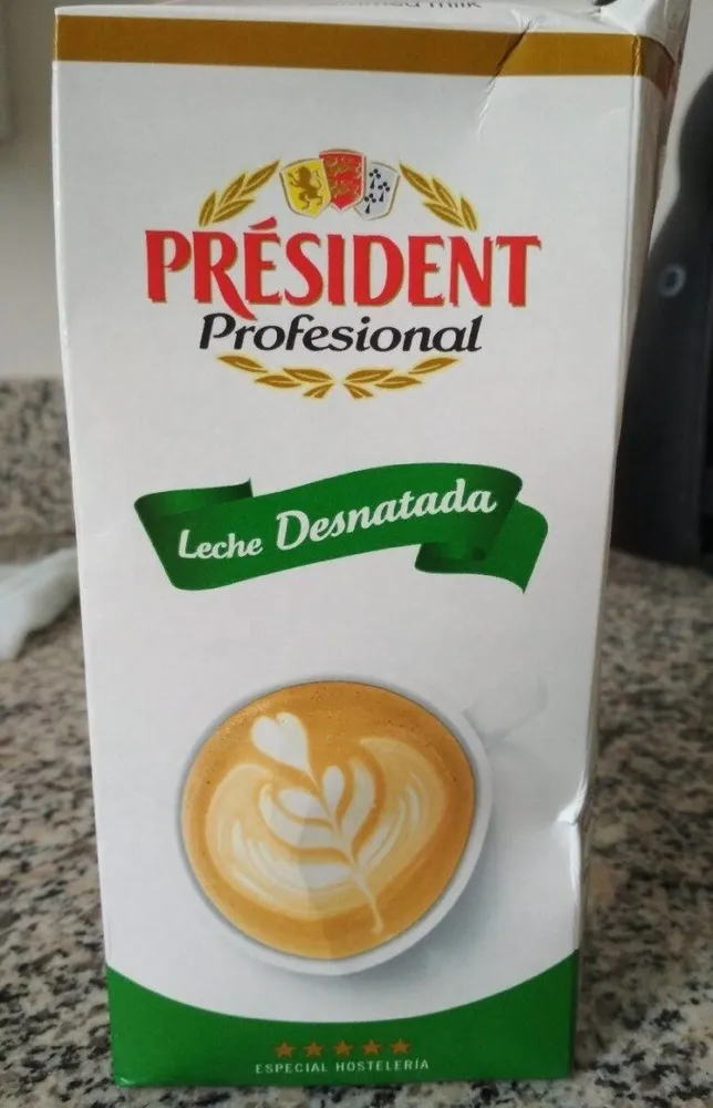 President profesional, leche desnatada