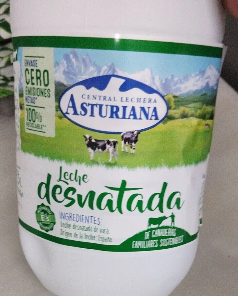 Leche desnatada Asturiana