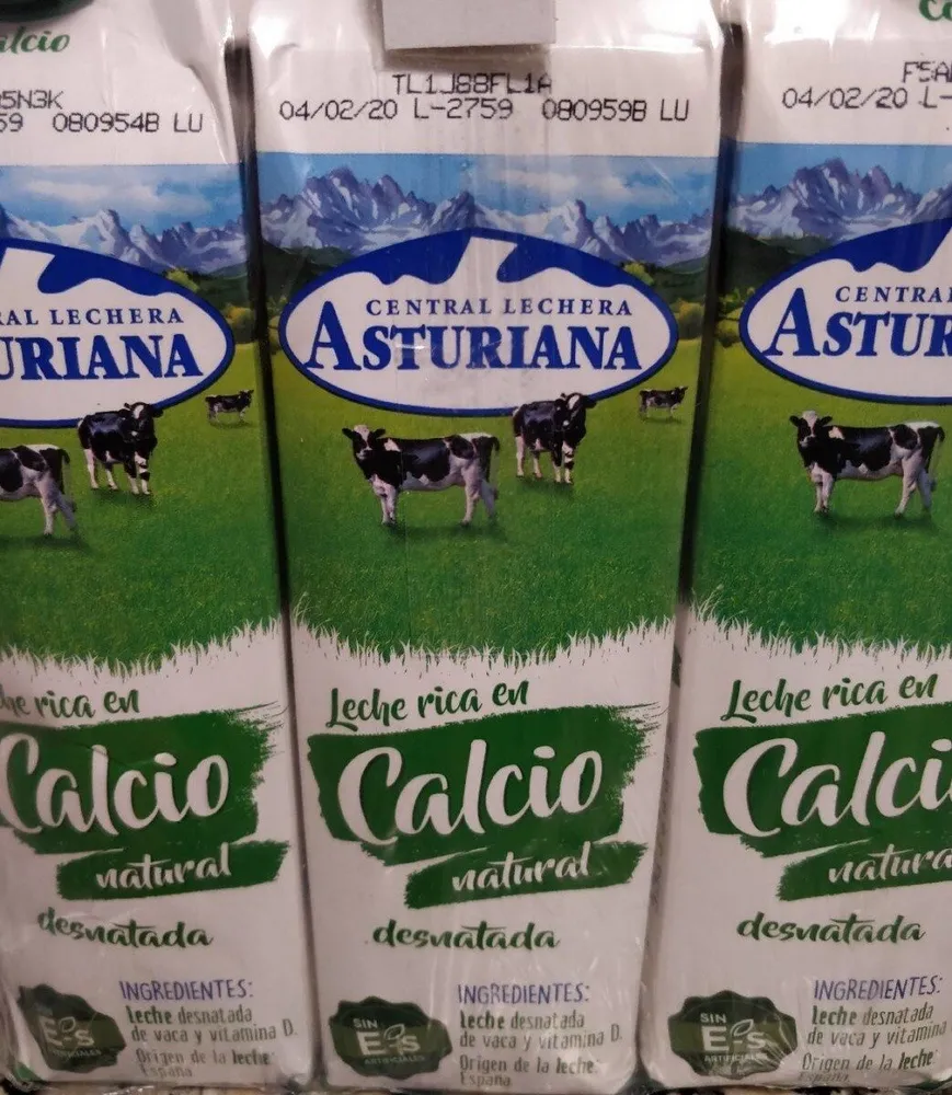 Leche desnatada calcio