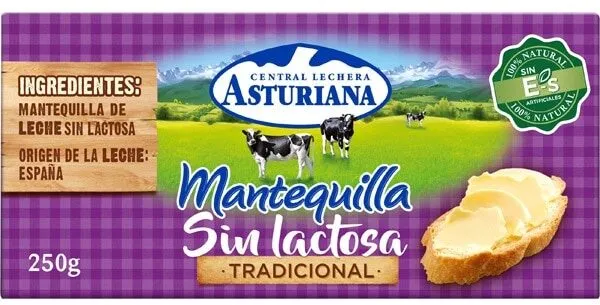Mantequilla sin lactosa tradicional