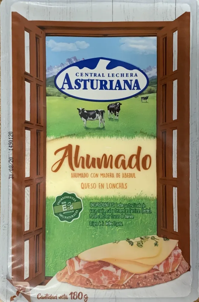 Queso en lonchas ahumado