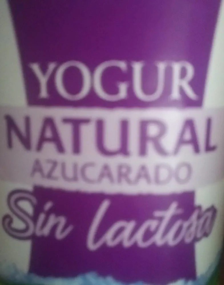 Yogur natural azucarado sin lactosa