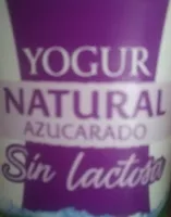 Yogur natural azucarado sin lactosa