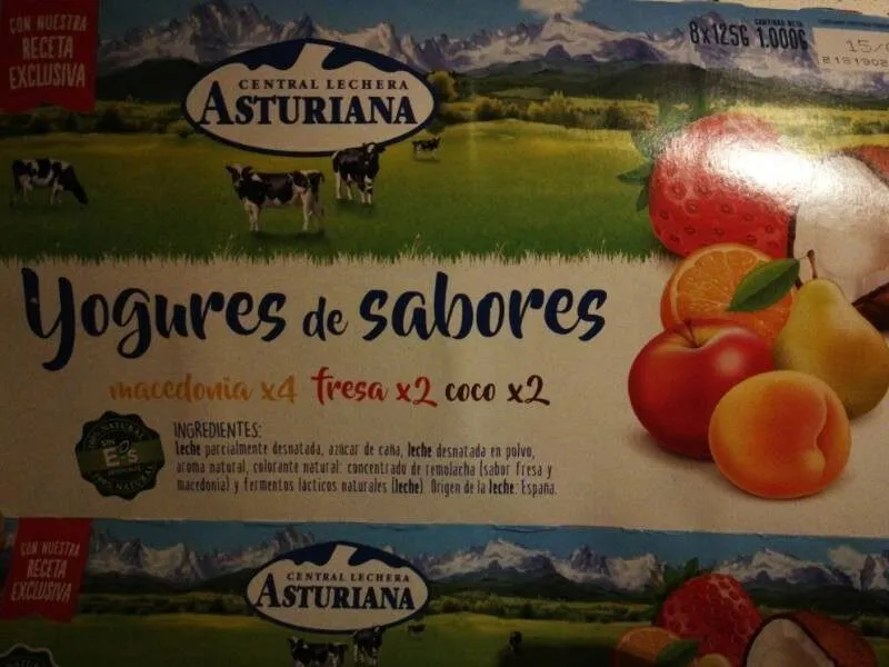 Yogures de sabores
