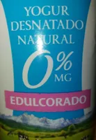 Yogur desnatado natural 0%MG edulcorado