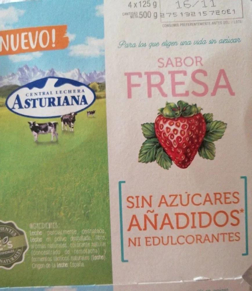 Yogur sabor fresa
