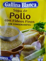 Sopa de pollo con fideos gallina blanca
