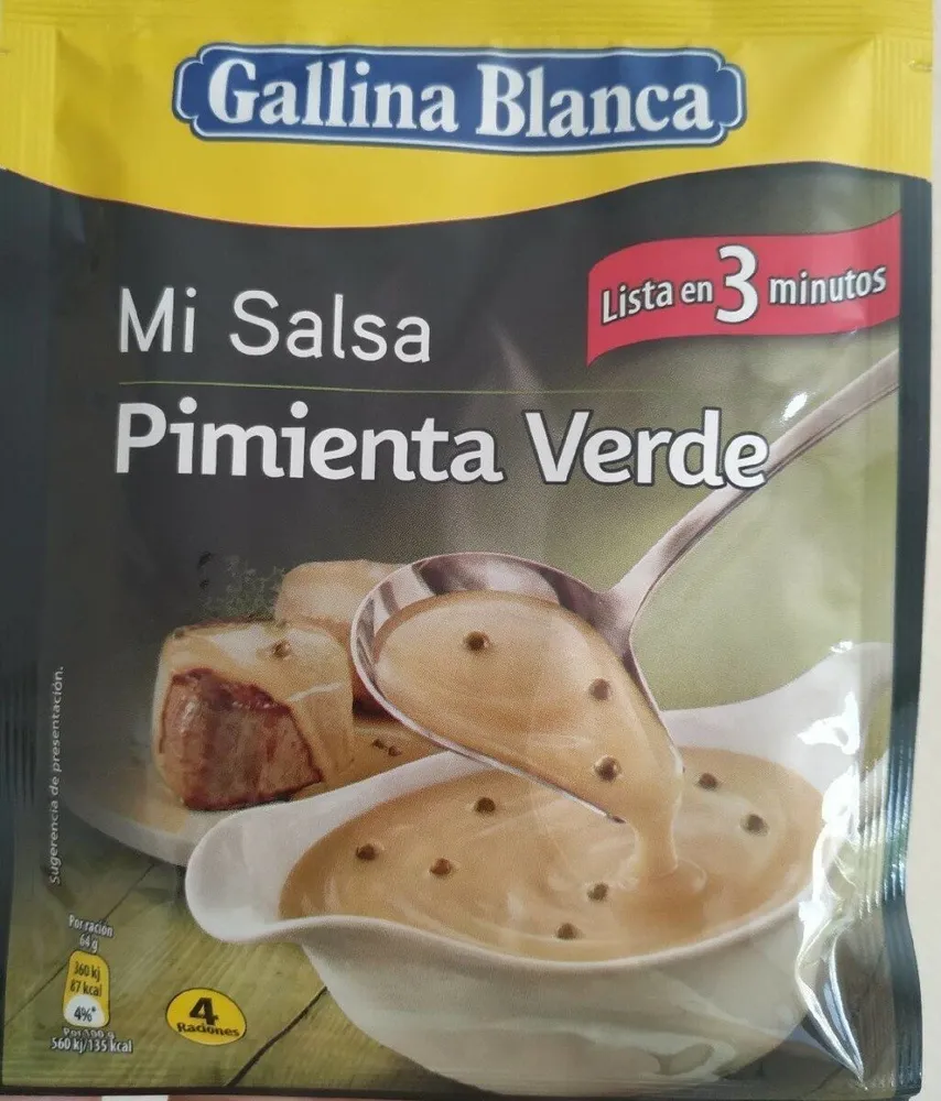 Salsa pimienta verde