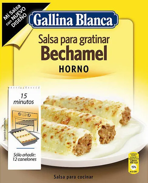 Salsa para gratinar bechamel al horno