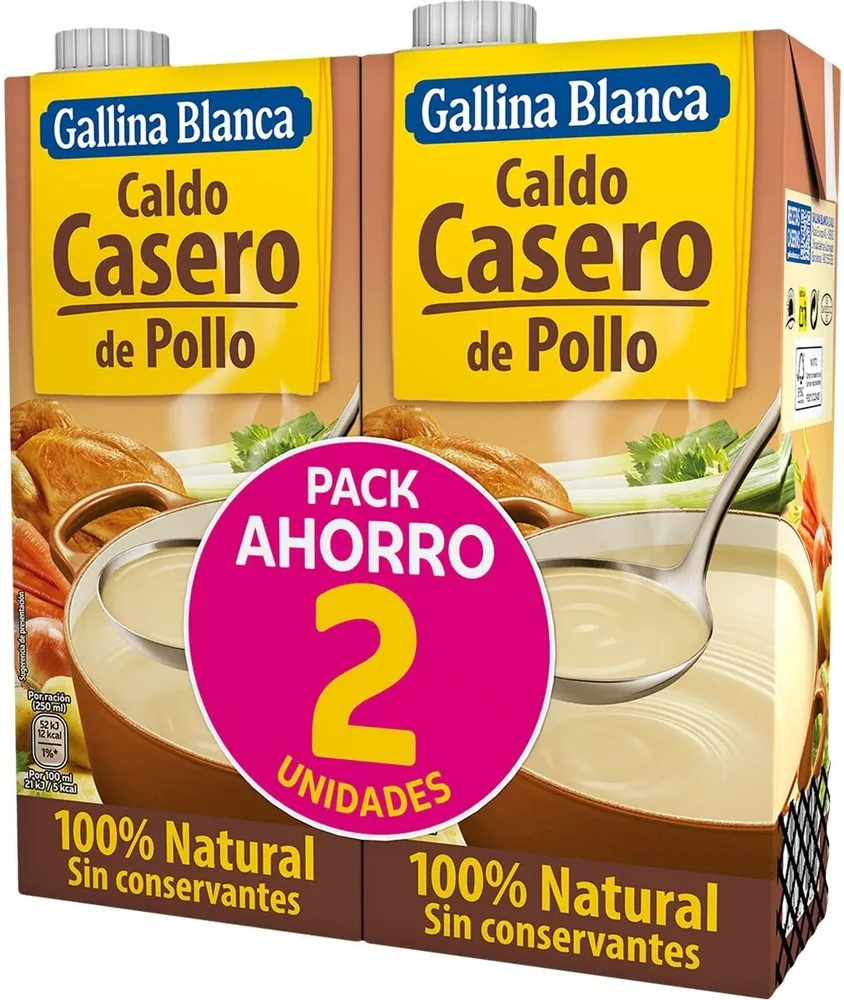 Caldo casero de pollo