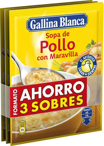 Sopa de pollo y maravilla