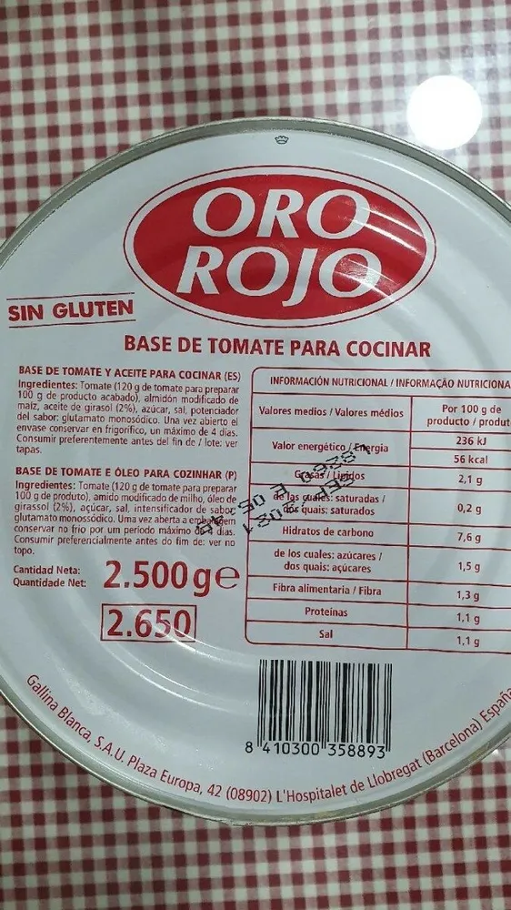 Base de tomate para cocinar