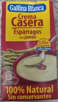 Crema casera de espárragos con jamon