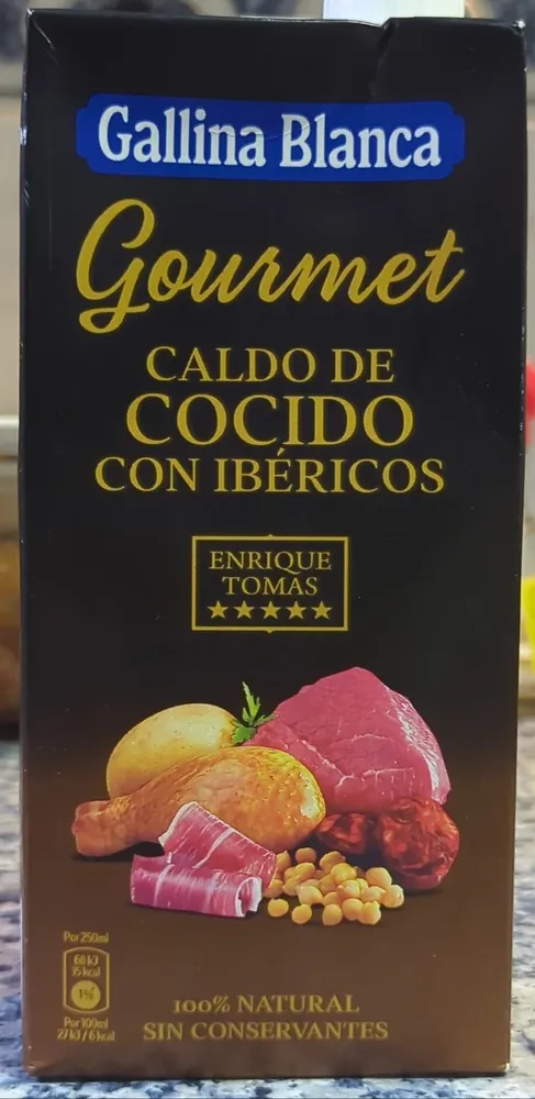 Gourmet Caldo de cocido con ibéricos