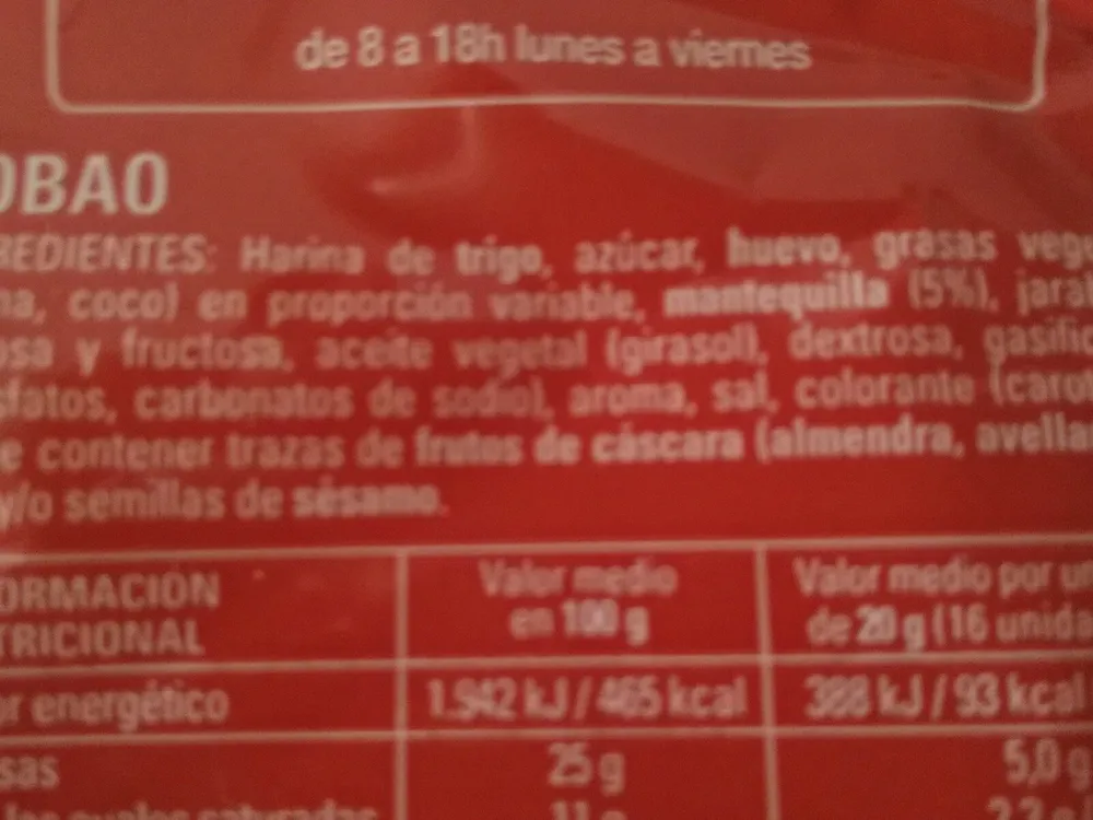 Sobaos con mantequilla natural