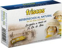 Berberechos al natural de las rías gallegas recogidos