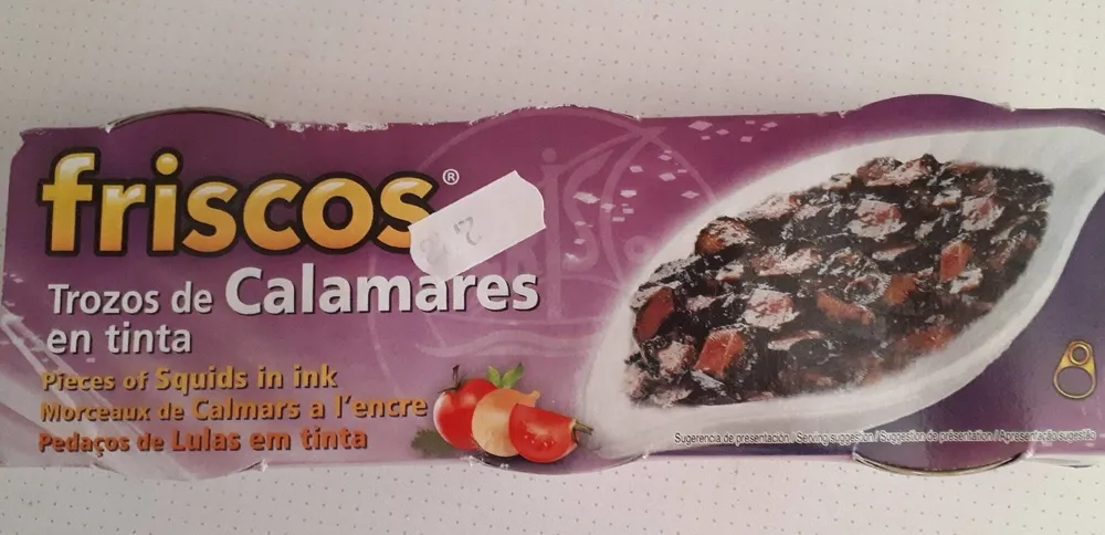 Trozos  de Calamares en tinta