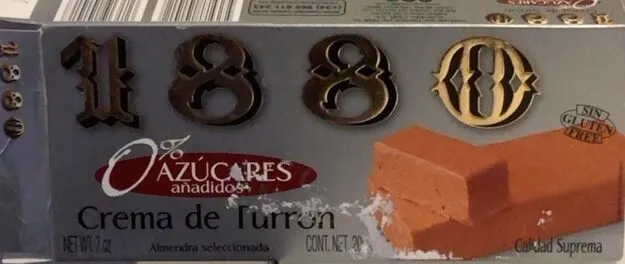 Crema de turrón 0% Azúcares añadidos