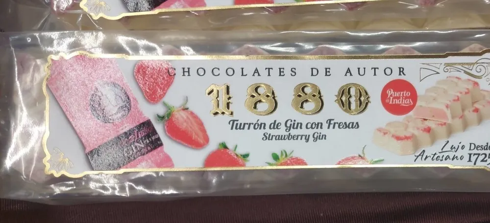 Turrón de Gin con fresas