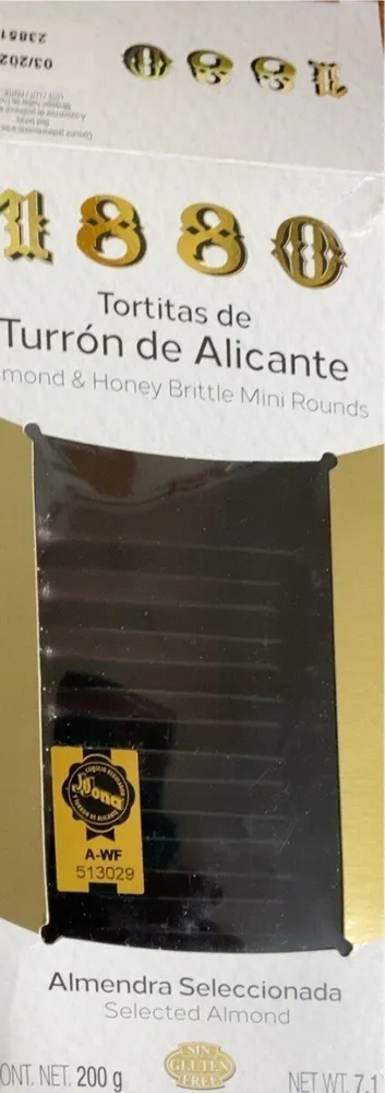 Tortitas de turron de alicante
