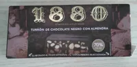 Turrón de chocolate negro con almendra