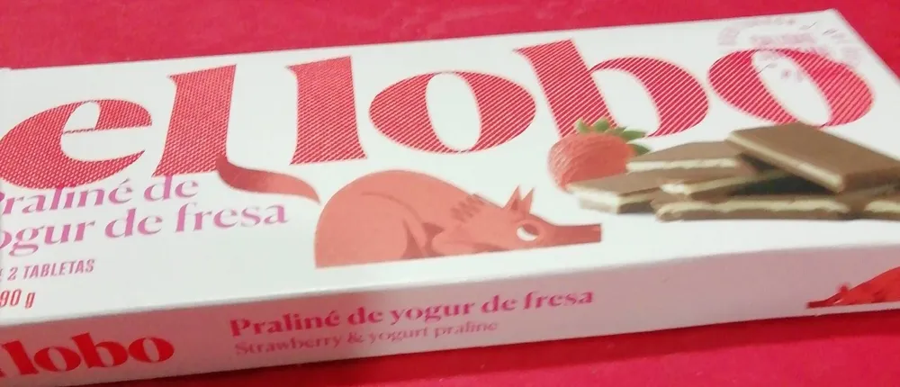 Praliné de yogur de fresa