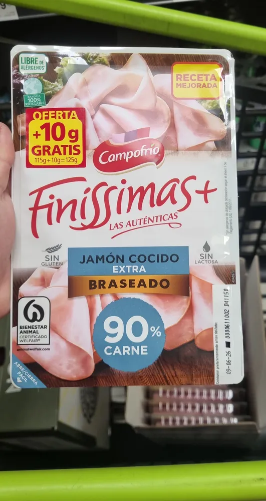 Finíssimas+ Jamón cocido extra braseado