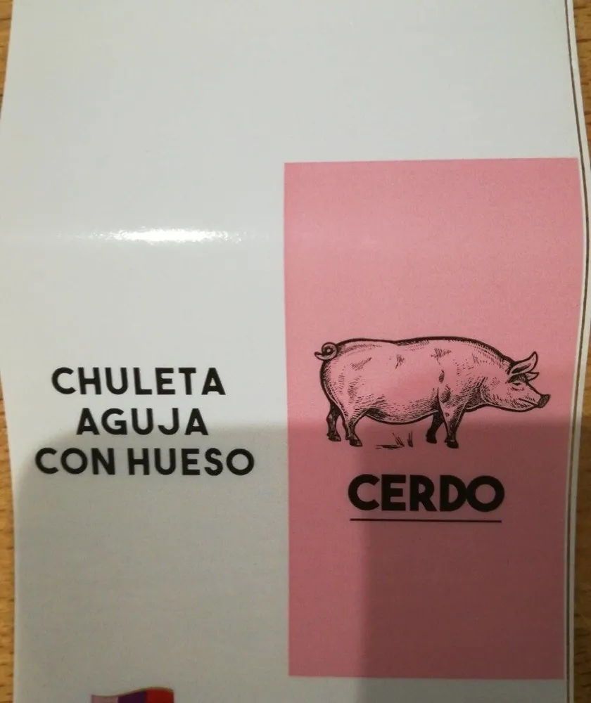 Chuleta de aguja con hueso de cerdo