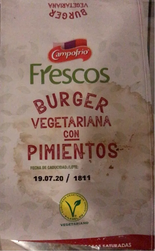 Frescos - Burger vegetariana con pimientos