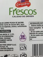 Preparado de carne picada de vacuno
