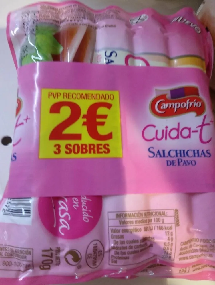 Salchichas de pavo