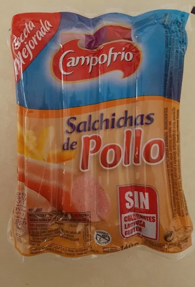 Salchichas de pollo