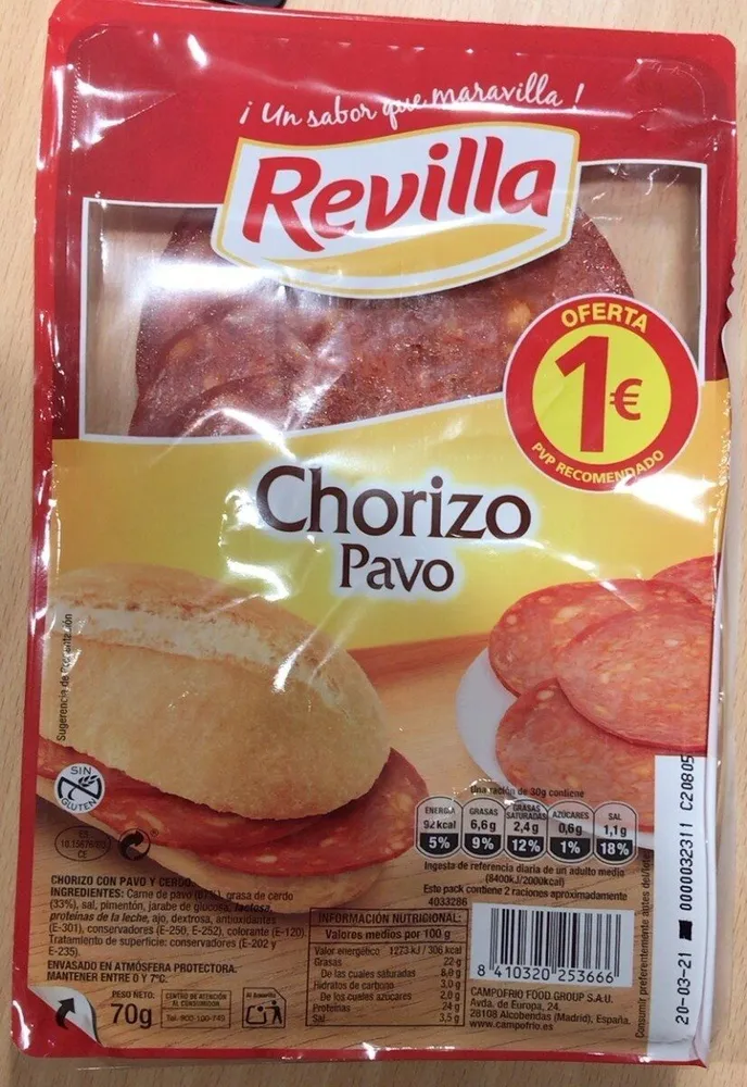 Chorizo pavo revilla