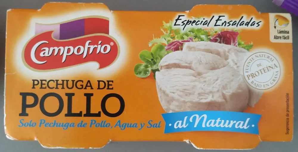 Pechuga de pollo al natural especial ensaladas