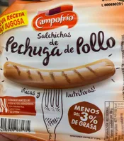 Salchichas de pechuga de pollo