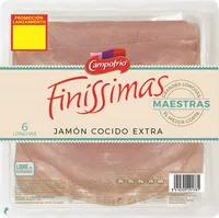 Finíssimas maestras jamón cocido extra lonchas sin gluten