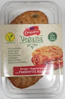 Vegalia, burger vegetariana con pimientos asados