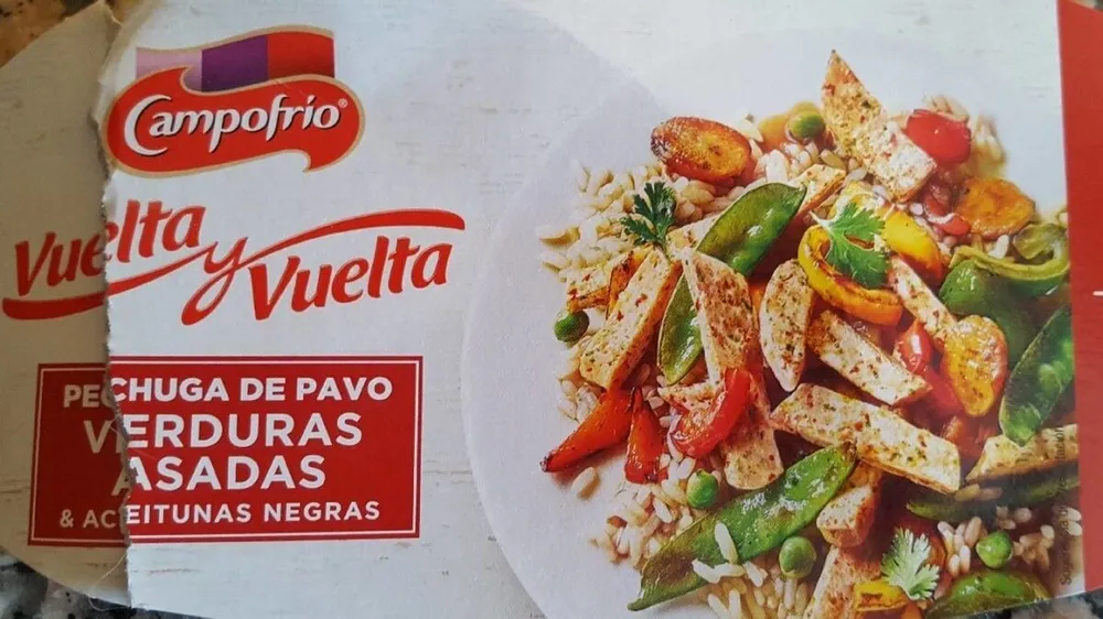 Vuelta y vuelta pavo y verdura