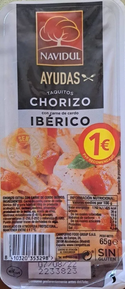 Taquitos chorizo ibérico