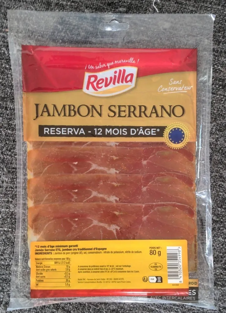 Jambon Serrano Reserva - 12 mois d'âge